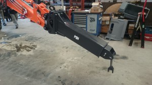 Hydraulisch uitschuifbare verlengiek Doosan.